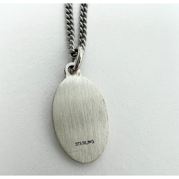 Saint Christopher Sterling Silver Star Pendant Chain Protection 10 in Necklace - Picture 3 of 3